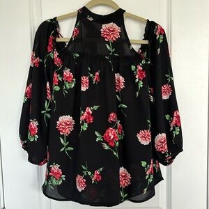 Floral Cold Shoulder Top
